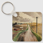 Porte-clés Eric Ravilious--Paysage du Wiltshire,  (Recto)