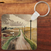 Porte-clés Eric Ravilious--Paysage du Wiltshire,  (Verso)