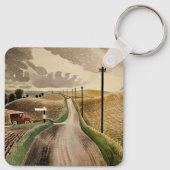 Porte-clés Eric Ravilious--Paysage du Wiltshire,  (Dos)