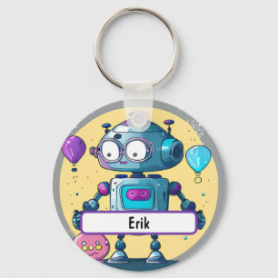 Porte-clés Erik the Brainy Bot with Custom Nametag