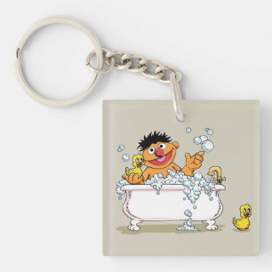 Porte-clés Ernie vintage dans la baignoire