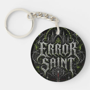Porte-clés Erreur Saint Gothique Cyberpunk Devant & Derrière 
