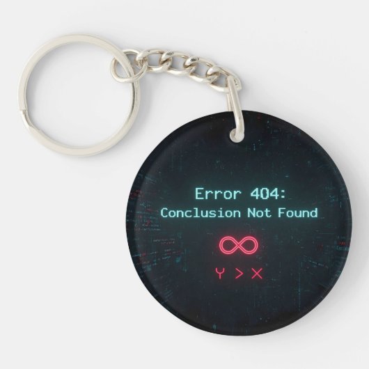 Porte-clés Error 404: Conclusion Not Found – Logic Loop Keych (Devant)