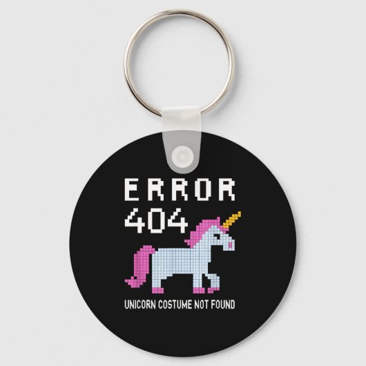 Porte-clés Error 404 Unicorn Costume Found Halloween Programm (Recto)