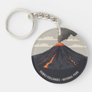 Porte-clés Éruption du parc national des volcans d'Hawaii