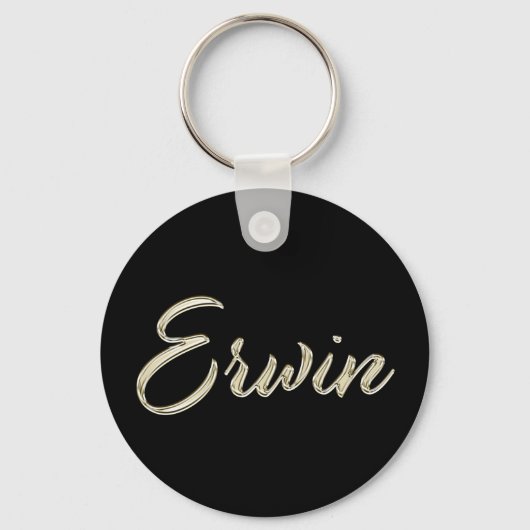 Porte-clés Erwin Name whitegold Button (Recto)