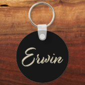 Porte-clés Erwin Name whitegold Button (Recto)