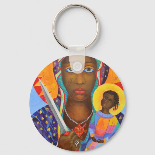 Porte-clés Erzulie Dantor Black Madonna Voodoo New Orleans (Recto)