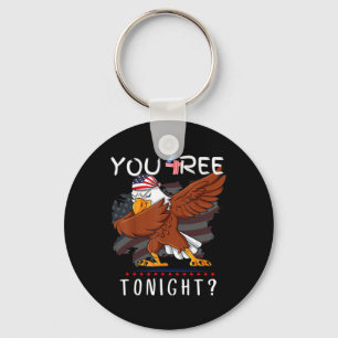 Porte-clés Es-Tu Libre Ce Soir 4 juillet Dabbing Américain