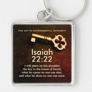 Porte-clés Ésaïe 22:22 Clé de la Maison de David Bible Verse