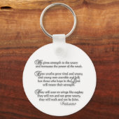 Porte-clés Ésaïe 40:29-31 (Recto)