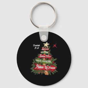 Porte-clés Ésaïe 9_6 Et Il Sera Appelé Jésus Arbre De Noël C