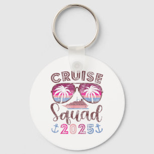 Porte-clés Escadron de croisière 2025 Famille amis Vacation C
