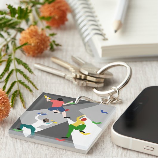 Porte-clés Escalade de roche intérieure (Devant Droit)