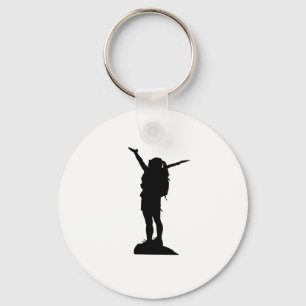 Porte-clés Escalade montagne fille silhouette
