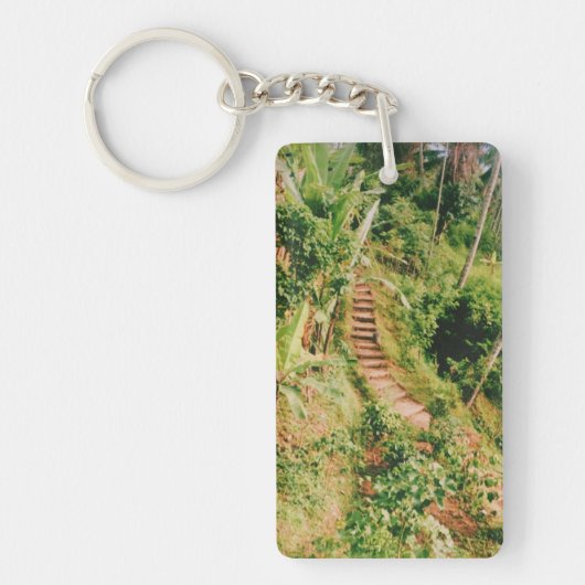Porte-clés Escalier de la forêt tropicale de Bali (Devant)