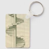 Porte-clés Escalier en colimaçon, escalier architectural vint (Verso)