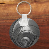 Porte-clés Escalier phare en spirale B&W (Recto)