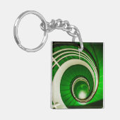 Porte-clés Escalier vert circulaire (Devant gauche)
