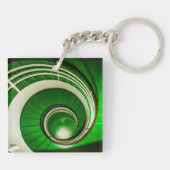 Porte-clés Escalier vert circulaire (Dos)