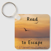 Porte-clés Escape to Read Keychain | Book Lover Reading Quote (Recto)