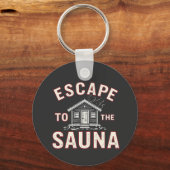 Porte-clés Escape to the Sauna Drôle Spa Day Les amateurs de (Recto)