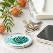 Porte-clés Escargot bleu (Côté)