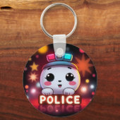 Porte-clés Escouade de police mignonne – Conception de patrou (Recto)