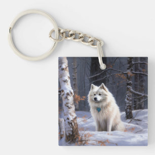 Porte-clés Eskimo Américain Laissez Tomber la Neige Noël