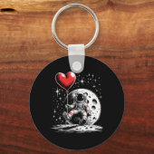 Porte-clés Espace Astronaute Cœur Bylloon Saint-Valentin (Recto)