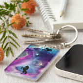 Porte-clés Espace Imaginaire Nebula Unicorn Dragon bleu rose (Devant droit)