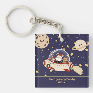 Porte-clés Espace personnalisé du Père Noël pour Noël