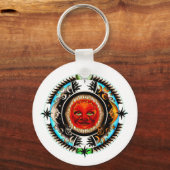 Porte-clés Espace Soleil Et Lune Mandala (Recto)