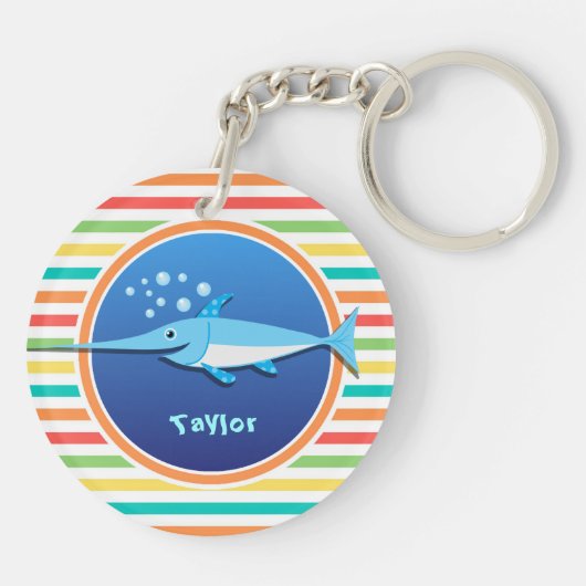 Porte-clés Espadon ; Grandes arc-en-ciel lumineuses (Dos)