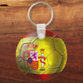 Porte-clés Espagne Soccer Grunge ball drapeau espagnol (Recto)