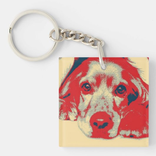 Porte-clés Espagnol de cocaïer anglais, Chien, Chiot (Devant)