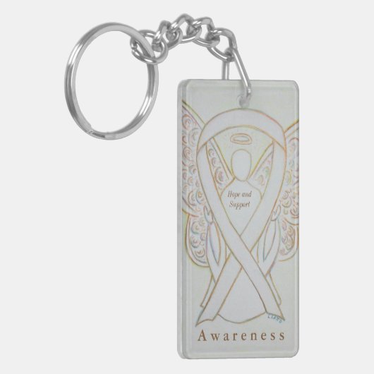 Porte-clés Espérance et soutien Sensibilisation Angel Porte - (Devant gauche)