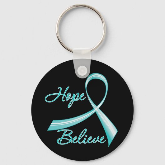 Porte-clés Espérons croire au cancer des ovaires (Recto)