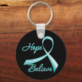 Porte-clés Espérons croire au cancer des ovaires (Recto)