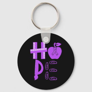 Porte-clés Espoir Epilepsie Sensibilisation Purple Ribbon Ens