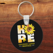 Porte-clés Espoir Fleurs de sensibilisation au cancer chez le (Recto)