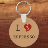 Porte-clés Espresso amants I Love Espresso (Recto)