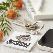 Porte-clés Espresso Yourself - Amusant café design (Devant Droit)