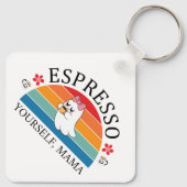 Porte-clés Espresso Yourself Mama - Retro Rainbow Ghost (Dos)