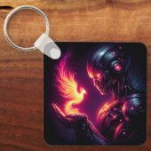 Porte-clés Esprit de feu de phénix de robot futuriste cyberné (Recto)