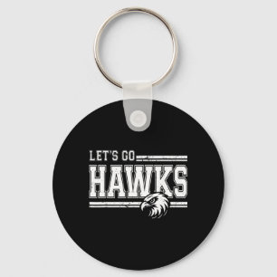 Porte-clés Esprit d'équipe de fan de sport de lycée Hawks Vin