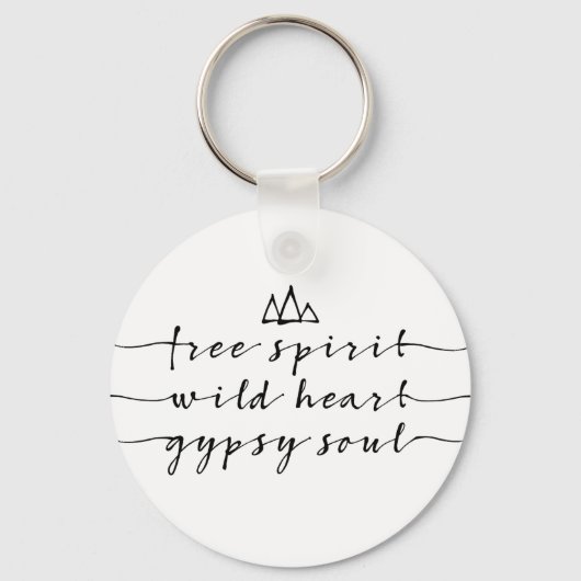 Porte-clés esprit libre, coeur sauvage, âme tzigane (Recto)