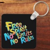 Porte-clés Esprit libre coloré (Verso)