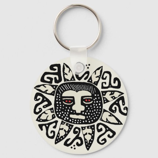 Porte-clés Esprit Soleil Indien Tribal (Recto)