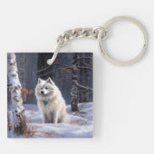 Porte-clés Esquimau Américain Laisser Neige Noël (Dos)